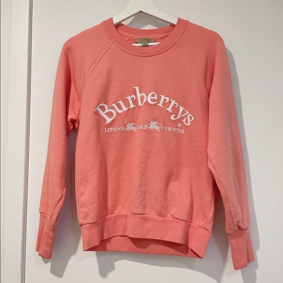 Burberry Peach Pink Embroidered Archive Sweatshirt - Picture 4 of 7